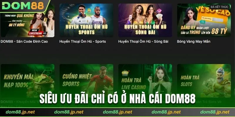 Top các sự kiện ưu đãi hot nhất tại nhà cái Dom88